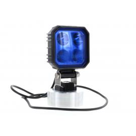 LED Arbeitsscheinwerfer CARBONLUX Quadrat 90X90mm - Kabel - Blaues Licht